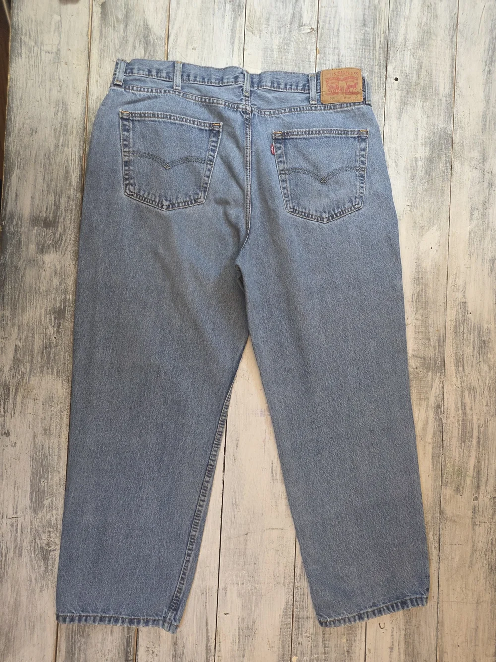 Levi's 550 Men's Medium Blue Relaxed Fit Straight Leg Jeans sz 40x30